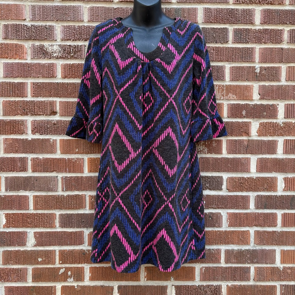 Aryeh Anthropologie Sweater Dress Womens Large Boho Retro Shift Stretchy